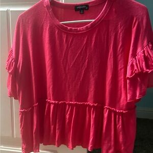 Artistry Women's Vibrant Pink Ruffle Blouse